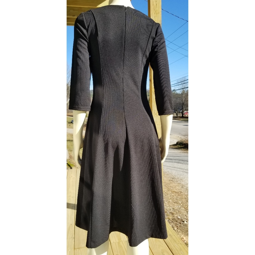 Pepe Runa A-Line, V-neck Dress, Black, M NWT ✔️ - Picture 4 of 8